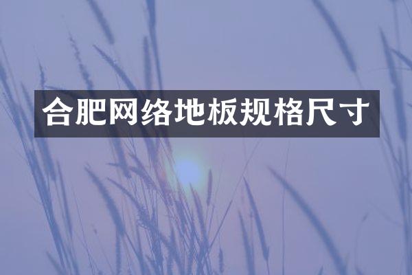 合肥网络地板规格尺寸