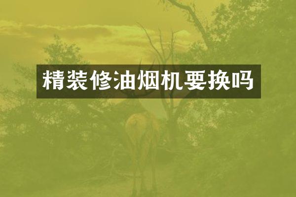 精装修油烟机要换吗