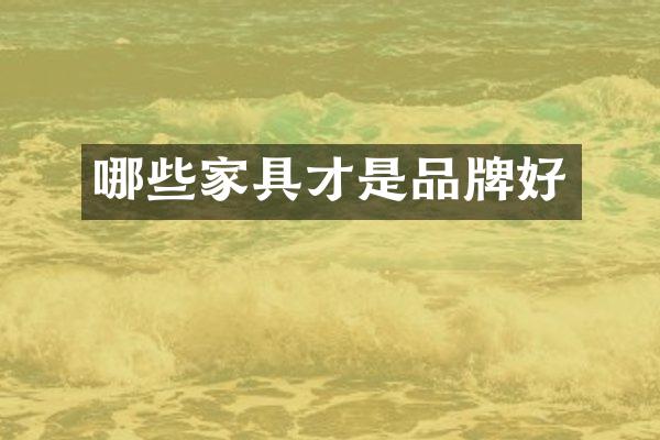 哪些家具才是品牌好