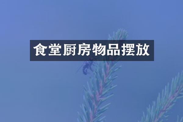 食堂厨房物品摆放