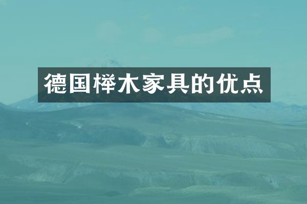 德国榉木家具的优点
