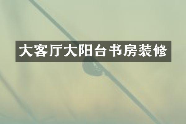 大客厅大阳台书房装修