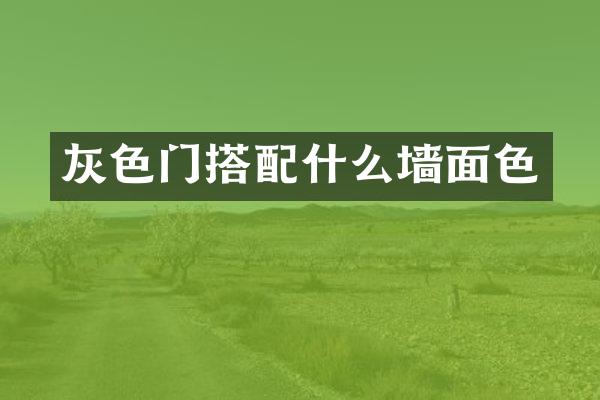 灰色门搭配什么墙面色