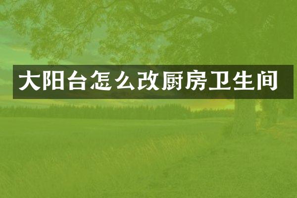 大阳台怎么改厨房卫生间