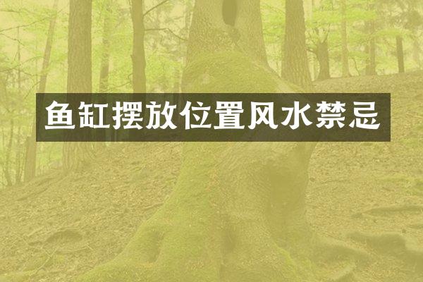 鱼缸摆放位置风水禁忌
