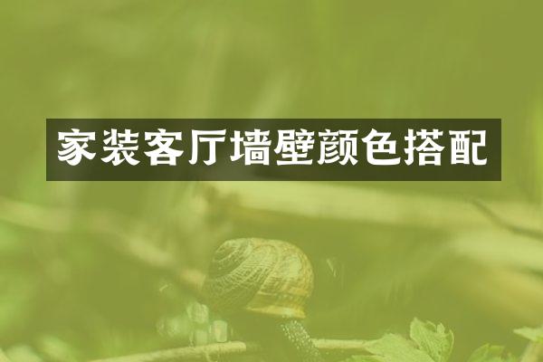 家装客厅墙壁颜色搭配