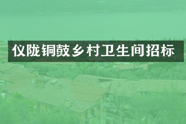 仪陇铜鼓乡村卫生间招标
