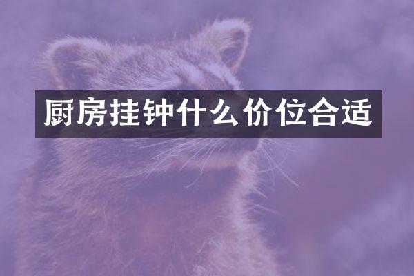 厨房挂钟什么价位合适