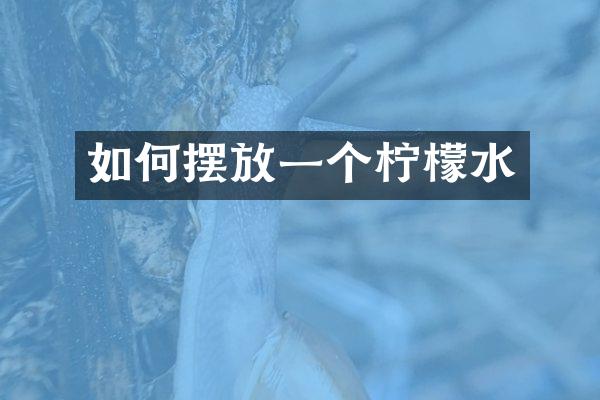 如何摆放一个柠檬水