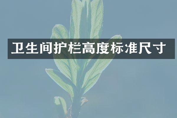 卫生间护栏高度标准尺寸