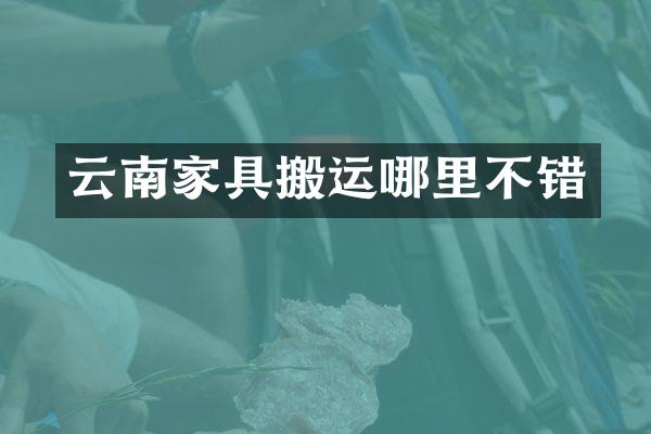 云南家具搬运哪里不错
