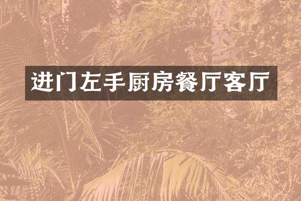 进门左手厨房餐厅客厅