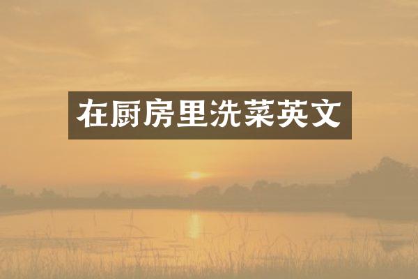 在厨房里洗菜英文