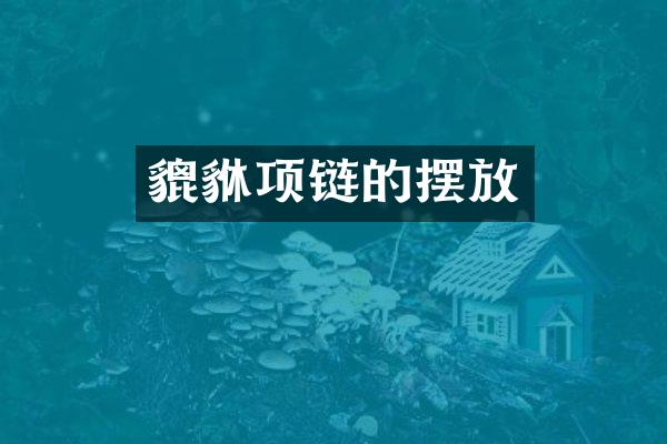 貔貅项链的摆放