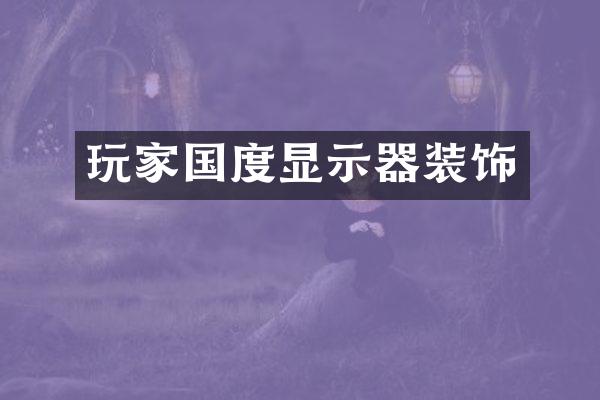 玩家国度显示器装饰