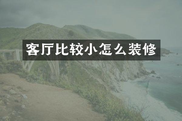 客厅比较小怎么装修