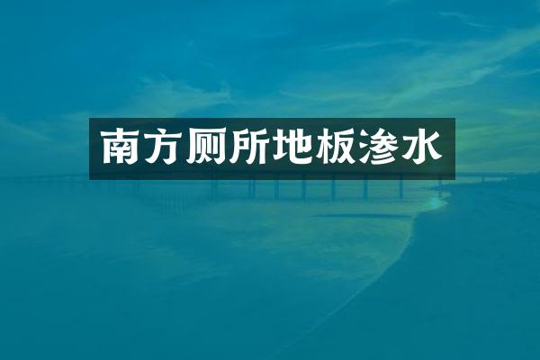 南方厕所地板渗水