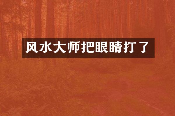 风水大师把眼睛打了