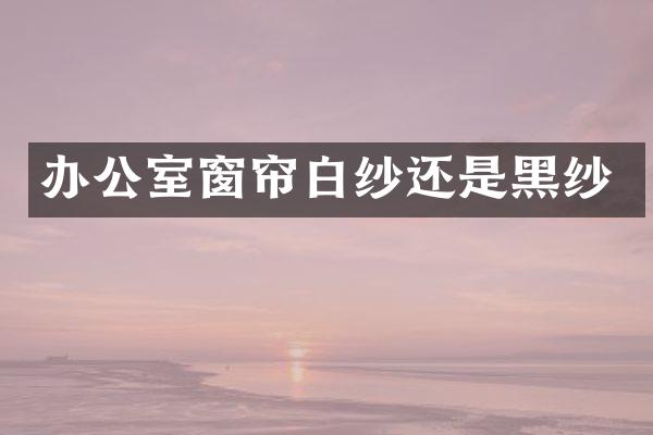 办公室窗帘白纱还是黑纱