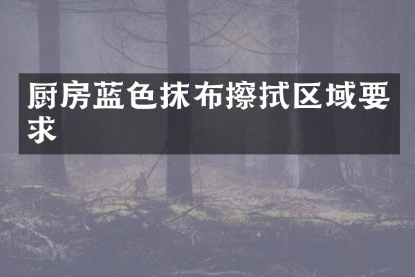 厨房蓝色抹布擦拭区域要求