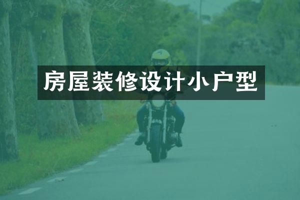 房屋装修设计小户型