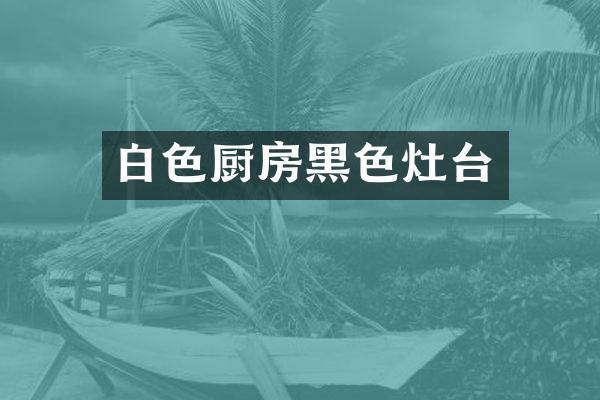 白色厨房黑色灶台