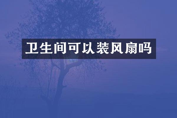 卫生间可以装风扇吗