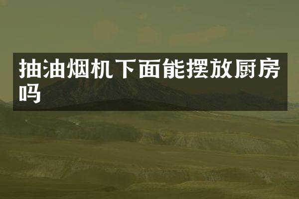 抽油烟机下面能摆放厨房吗