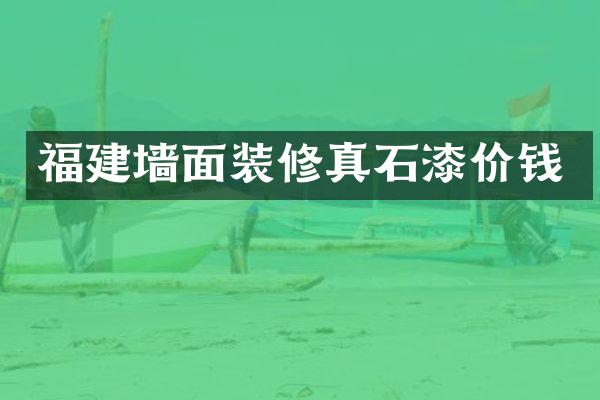 福建墙面装修真石漆价钱