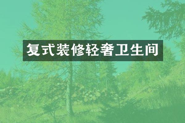 复式装修轻奢卫生间