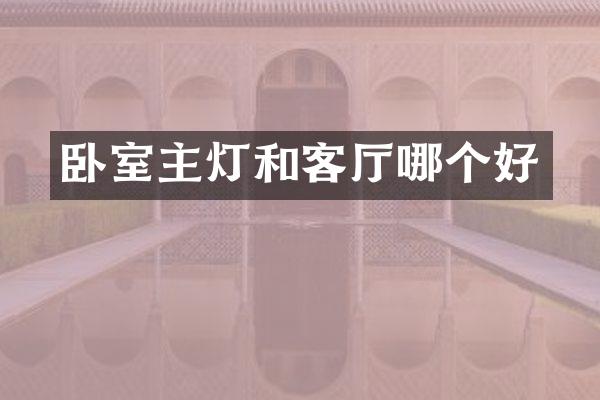 卧室主灯和客厅哪个好