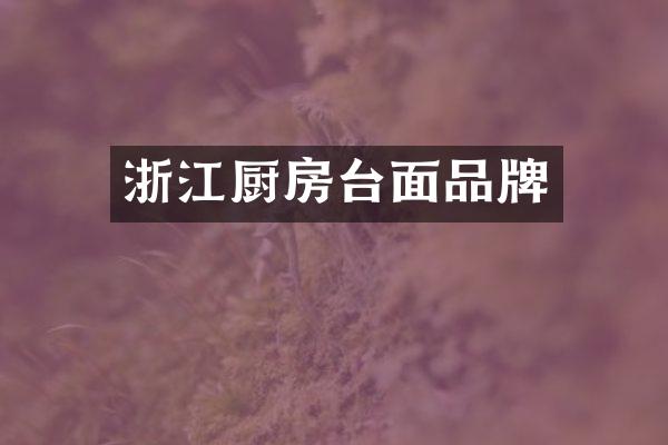 浙江厨房台面品牌