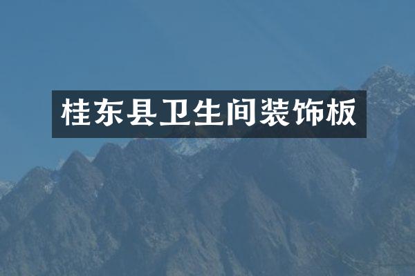 桂东县卫生间装饰板