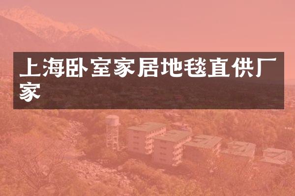 上海卧室家居地毯直供厂家