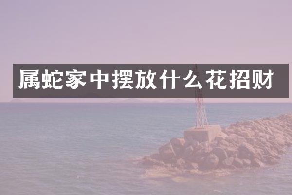 属蛇家中摆放什么花招财