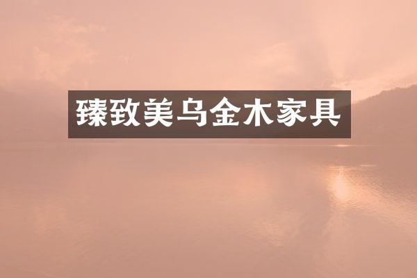 臻致美乌金木家具