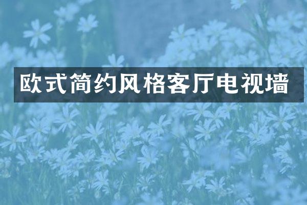 欧式简约风格客厅电视墙