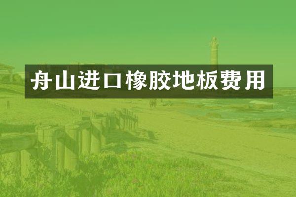 舟山进口橡胶地板费用
