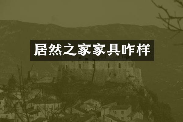 居然之家家具咋样