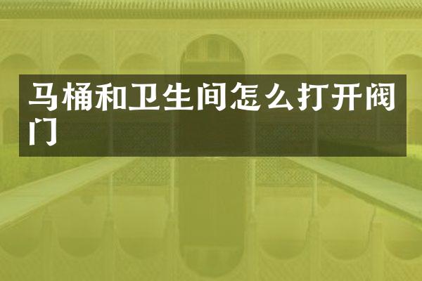 马桶和卫生间怎么打开阀门