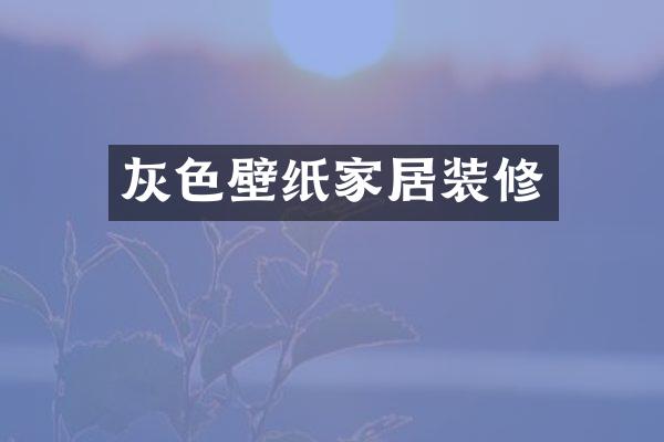 灰色壁纸家居装修