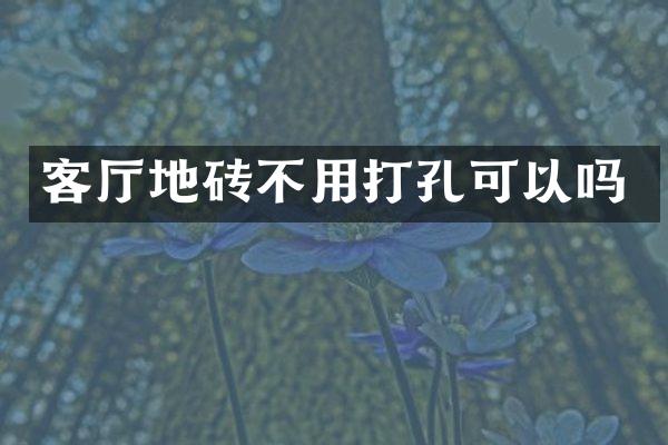 客厅地砖不用打孔可以吗