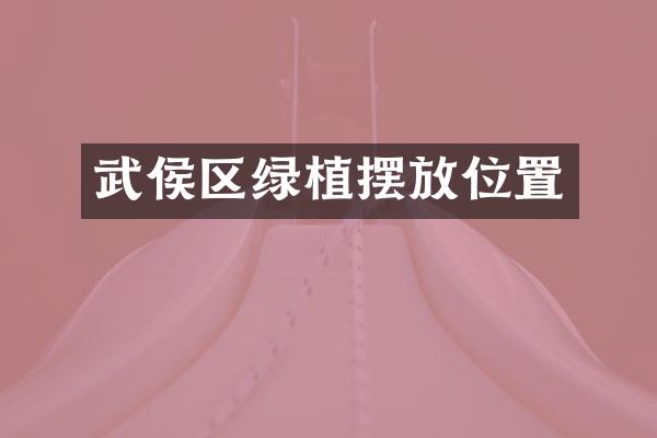 武侯区绿植摆放位置