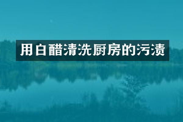用白醋清洗厨房的污渍