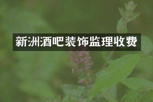 新洲酒吧装饰监理收费