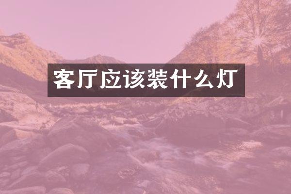 客厅应该装什么灯
