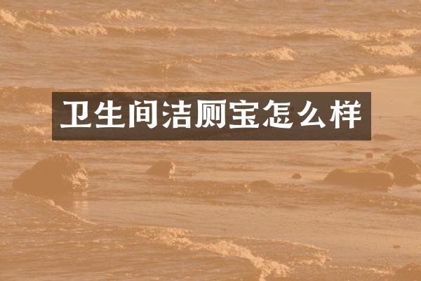 卫生间洁厕宝怎么样