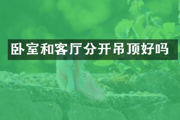 卧室和客厅分开吊顶好吗
