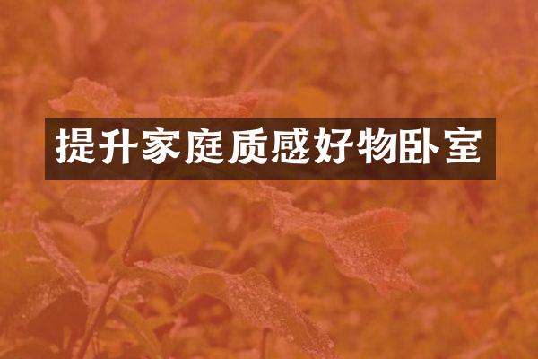 提升家庭质感好物卧室