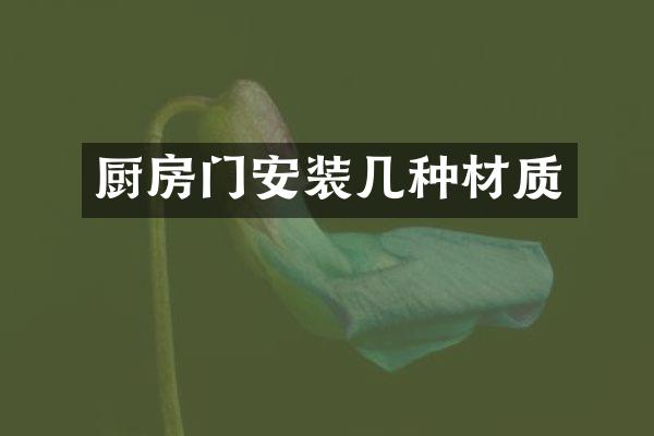 厨房门安装几种材质